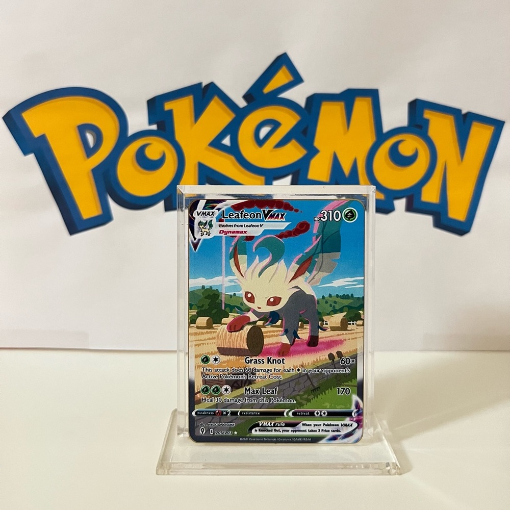 Pokémon Leafeon VMAX 205/203 Evolving Skies -  Metal Gold Card Secret Rare